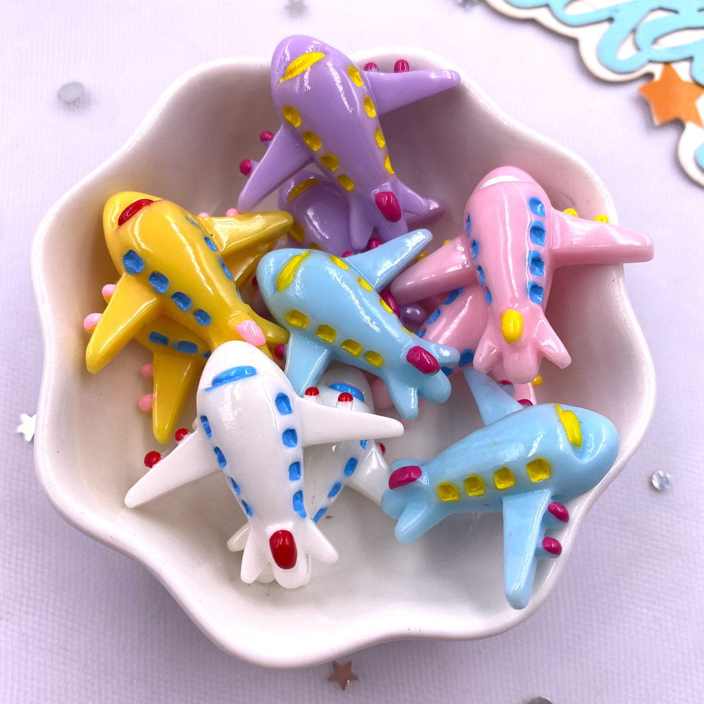 Paradise Jewelry & Watches Dolphin Mall - 10PCS Mixed Resin Colorful Cartoon Aircrafts