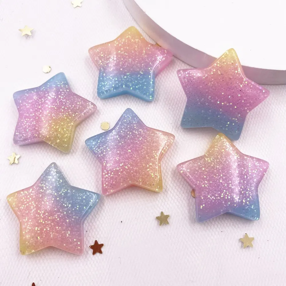 Paradise Jewelry & Watches Dolphin Mall - 10PCS Glitter Kawaii Resin Colorful 25mm