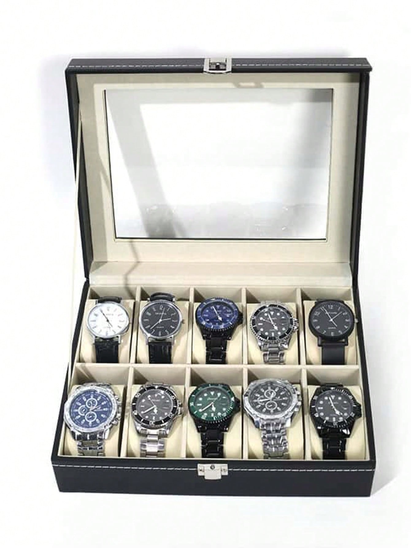 High Jewelry Watches - Leather Watch Box with Lock, Large