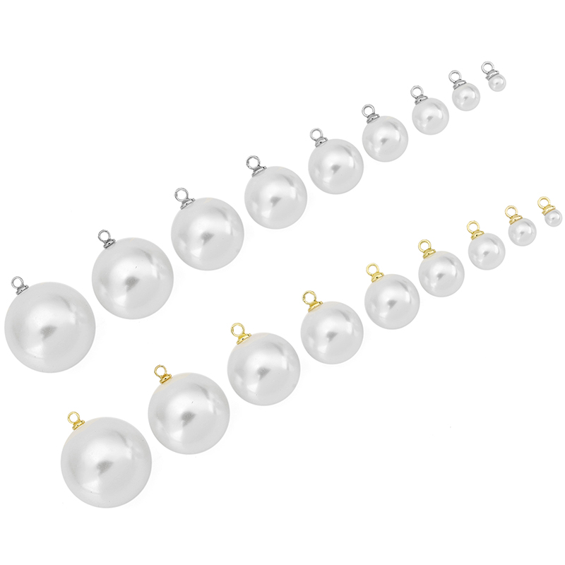 Pearl Stud Earrings - 20pcs Imitation Pearl Beads Earring Charms