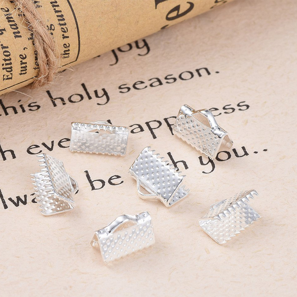 Jewelry Repair & Watches Reviews - 100Pcs Iron Ribbon Pinch Crimp Clamp