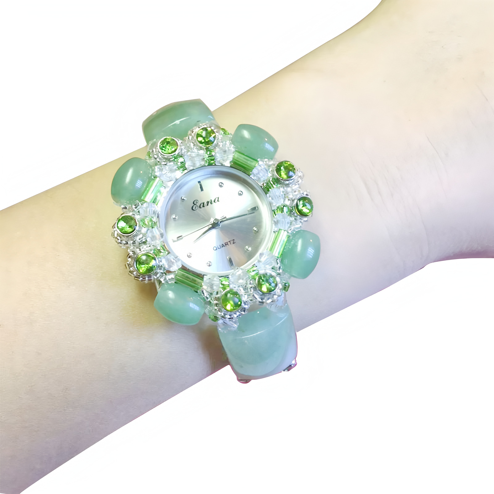 Luxury Green Jade Bracelet Wat - Jewelry Watches For Ladies 评论和价格