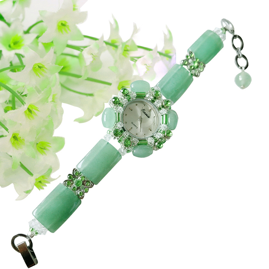 Luxury Green Jade Bracelet Wat - Jewelry Watches For Ladies 评论和价格