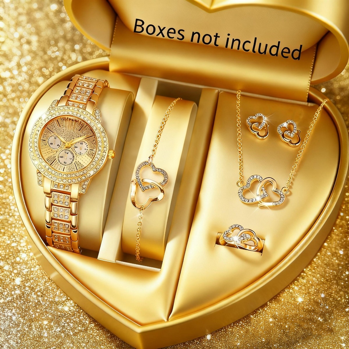 6PCS Luxury Rhinestone Women W - Jewelry Watches For Ladies 评论和价格