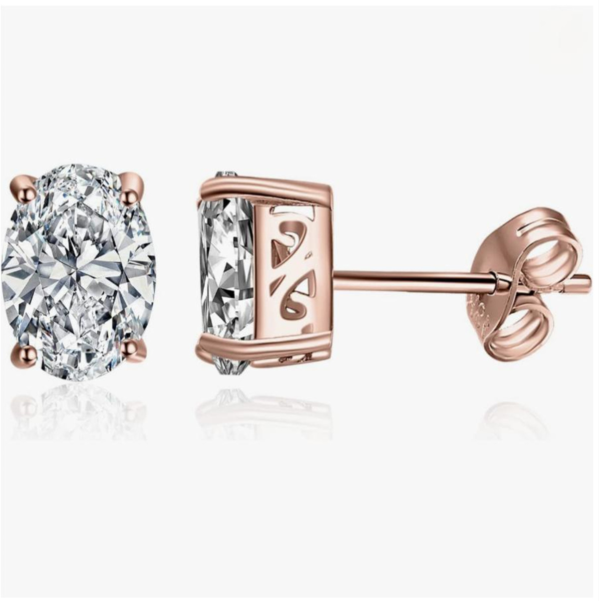 14K gold physical real gold la - Diamond Stud Earrings 评论和价格