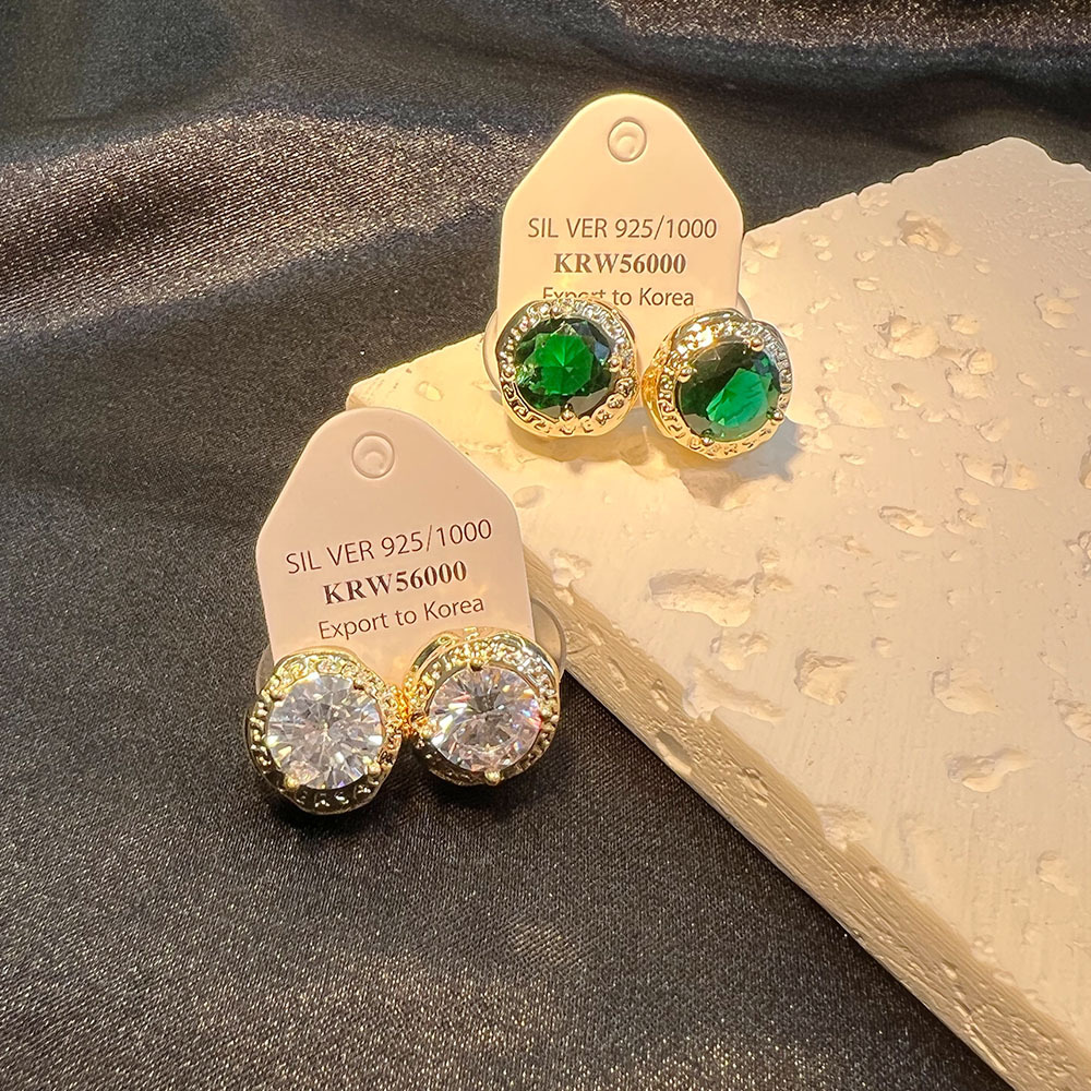 925 silver needle new white gr - Pearl Stud Earrings 评论和价格