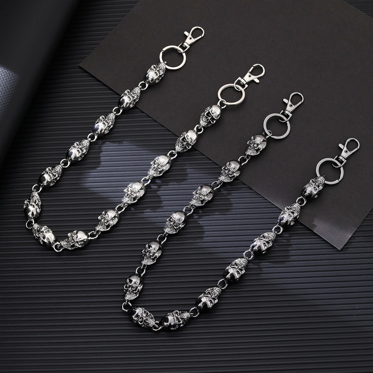 Skull Keychain Wallet Chain, P - Gothic Skull Ring 评论和价格