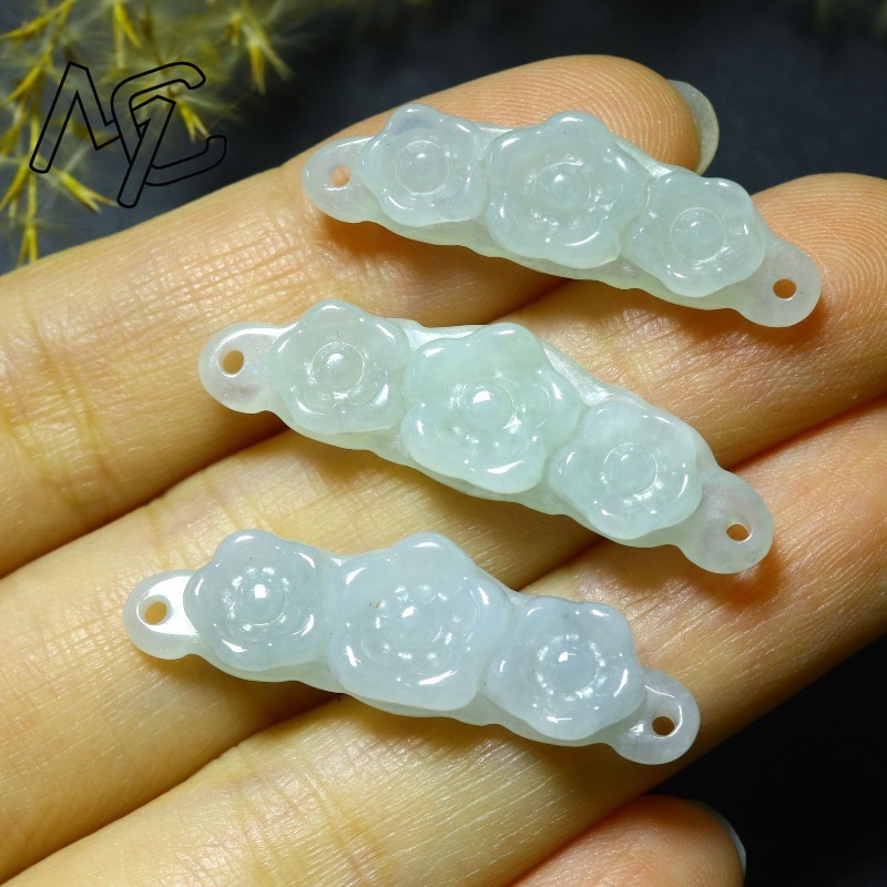 1pc Natural Jadeite Emerald Fl - Jewelry & Watches Ltd 评论和价格