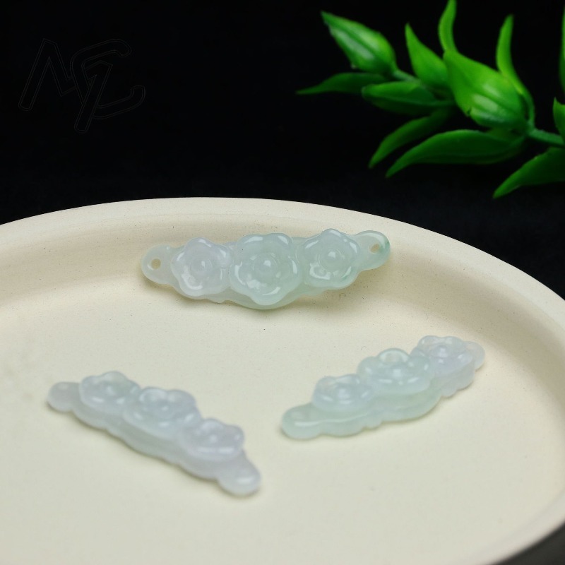 1pc Natural Jadeite Emerald Fl - Jewelry & Watches Ltd 评论和价格