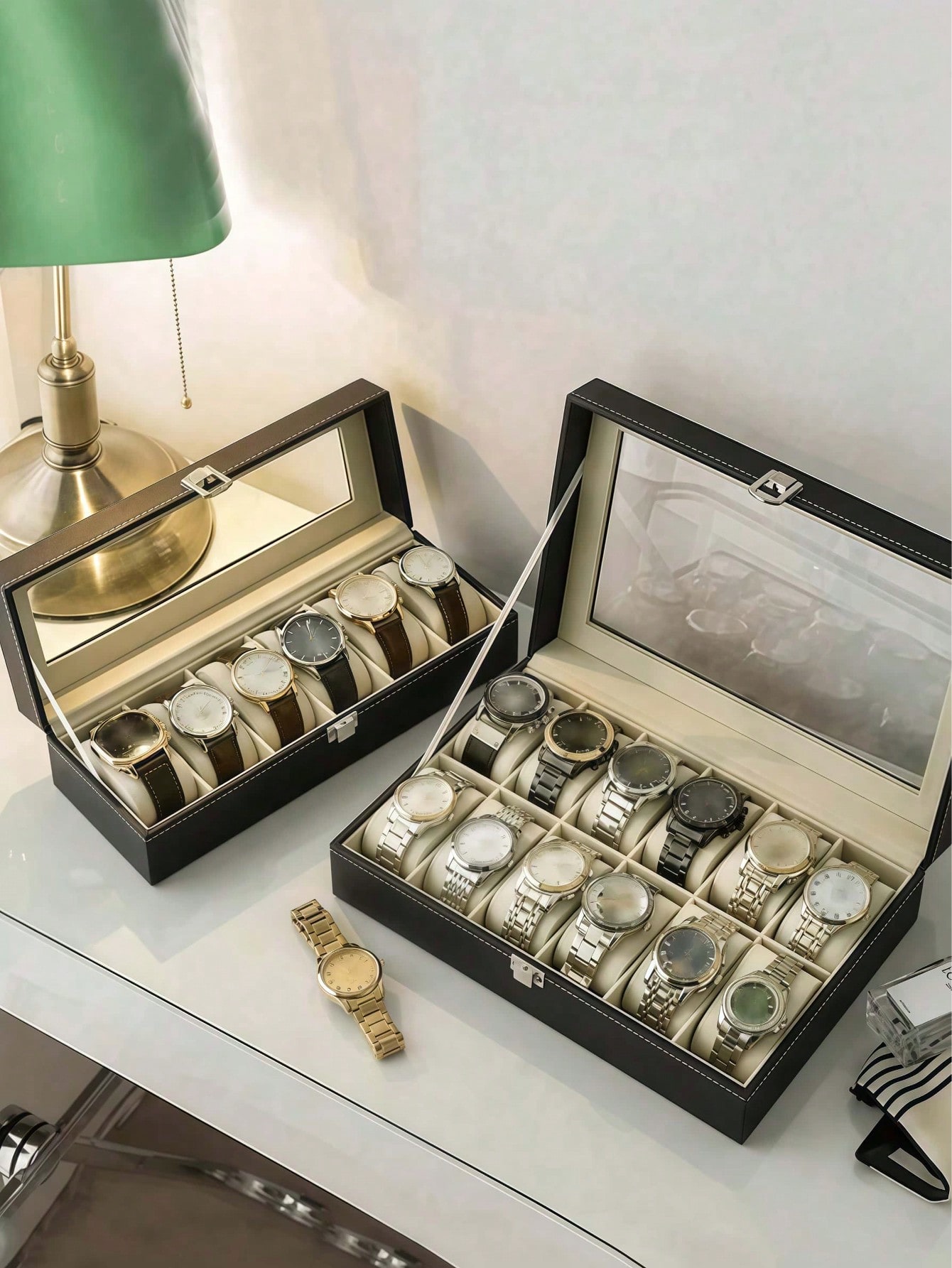 Leather Watch Box with Lock, L - High Jewelry Watches 评论和价格