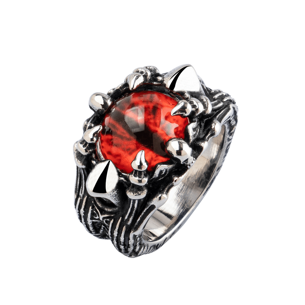 Devil Eyes Dragon Claw Ring  R - Gothic Skull Ring 评论和价格