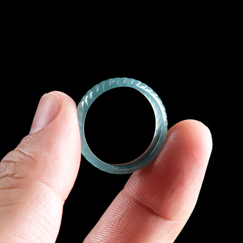 Blue Real Burmese Jadeite Ring - Jewelry & Watches Ltd 评论和价格