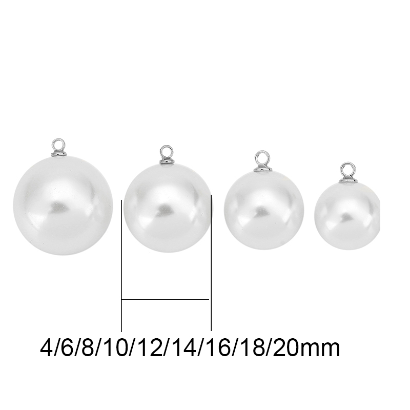 20pcs Imitation Pearl Beads Ea - Pearl Stud Earrings 评论和价格