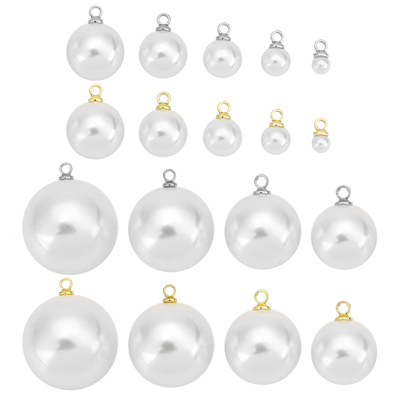 20pcs Imitation Pearl Beads Ea - Pearl Stud Earrings 评论和价格