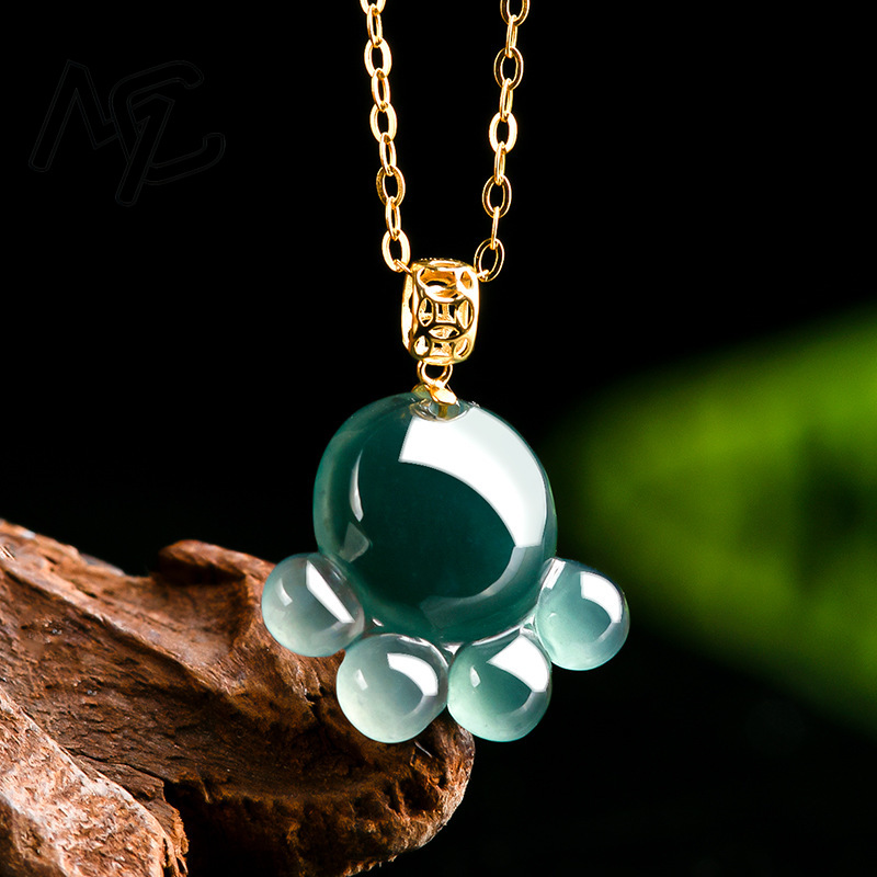 Natural Real Emerald Blue Wate - Jewelry & Watches Ltd 评论和价格