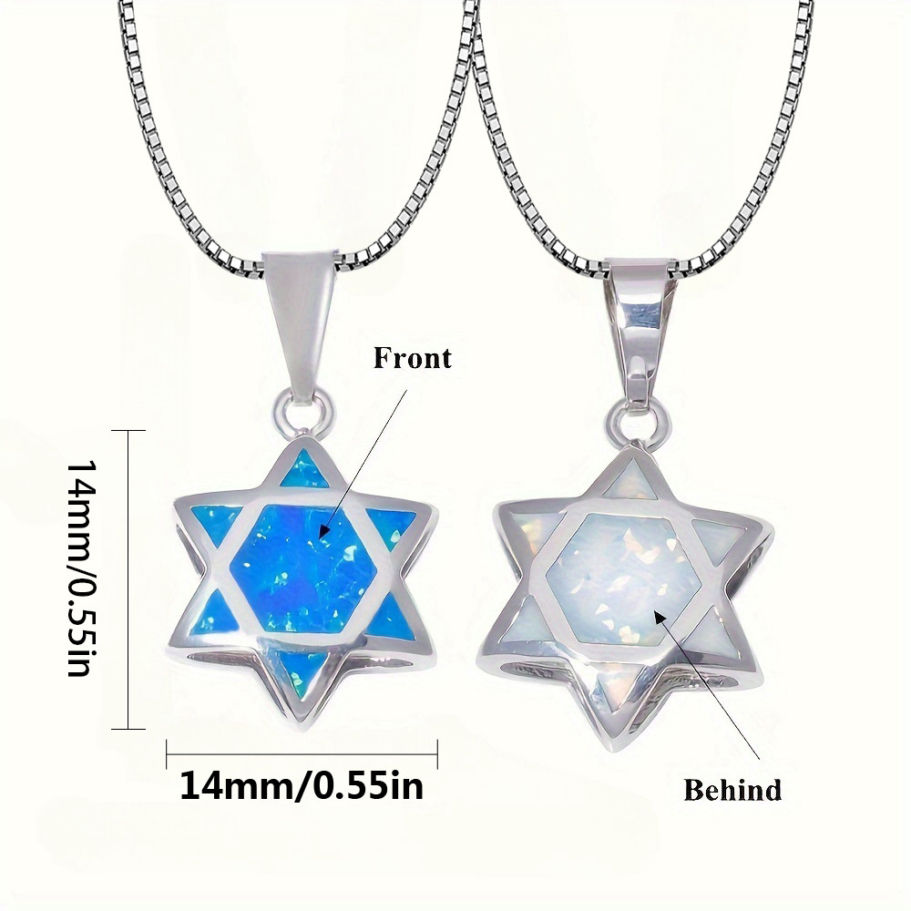 Star of David Opal Pendant Nec - Jewelry & Watches Ltd 评论和价格