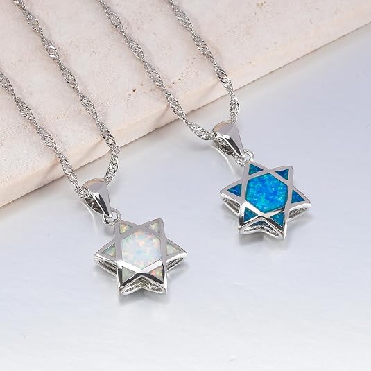 Star of David Opal Pendant Nec - Jewelry & Watches Ltd 评论和价格