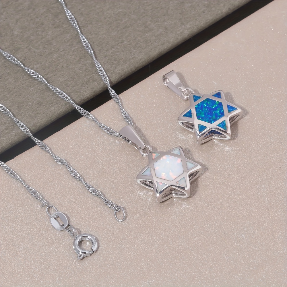 Star of David Opal Pendant Nec - Jewelry & Watches Ltd 评论和价格