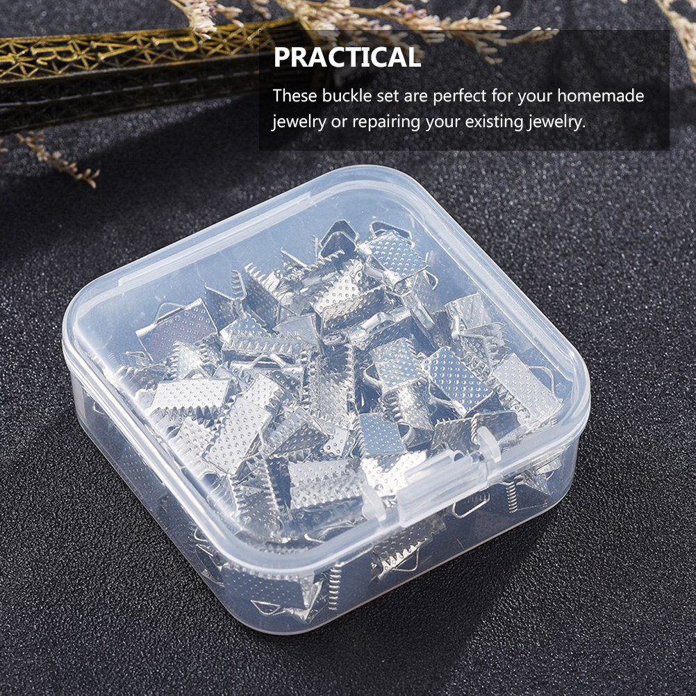 100Pcs Iron Ribbon Pinch Crimp - Jewelry Repair & Watches Reviews 评论和价格
