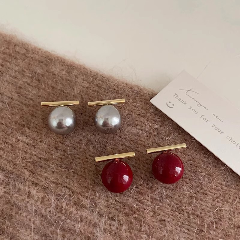 925 Silver Needle Korean Fashi - Pearl Stud Earrings 评论和价格