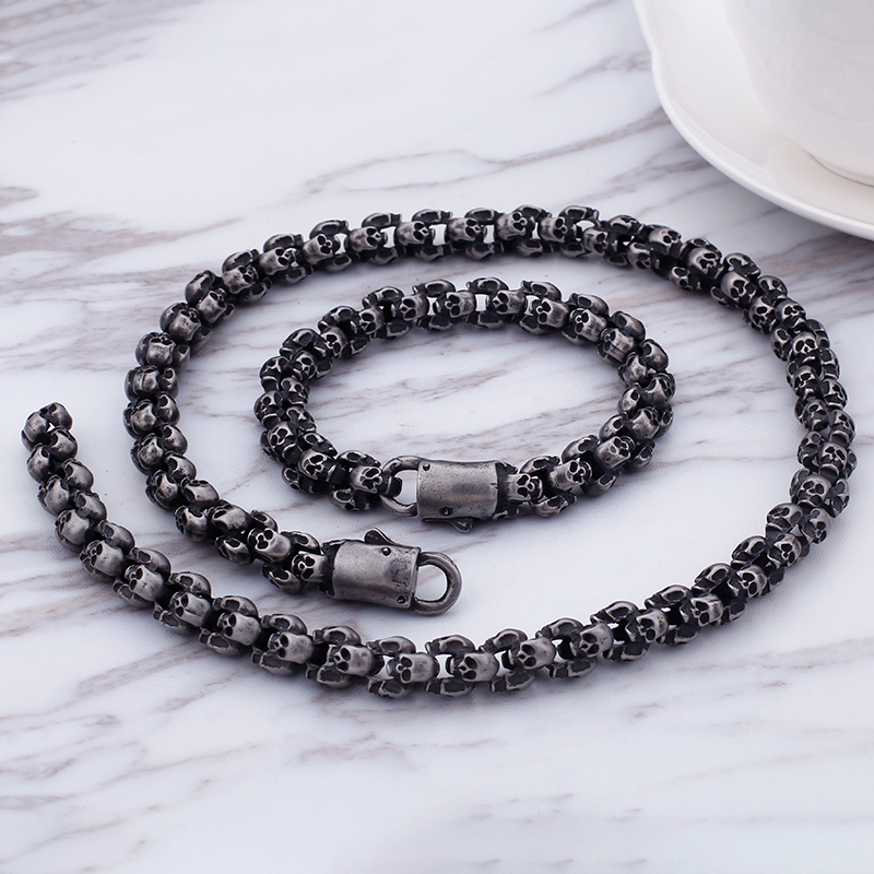 Kalen Punk Long Matte Skull Ne - Gothic Skull Ring 评论和价格