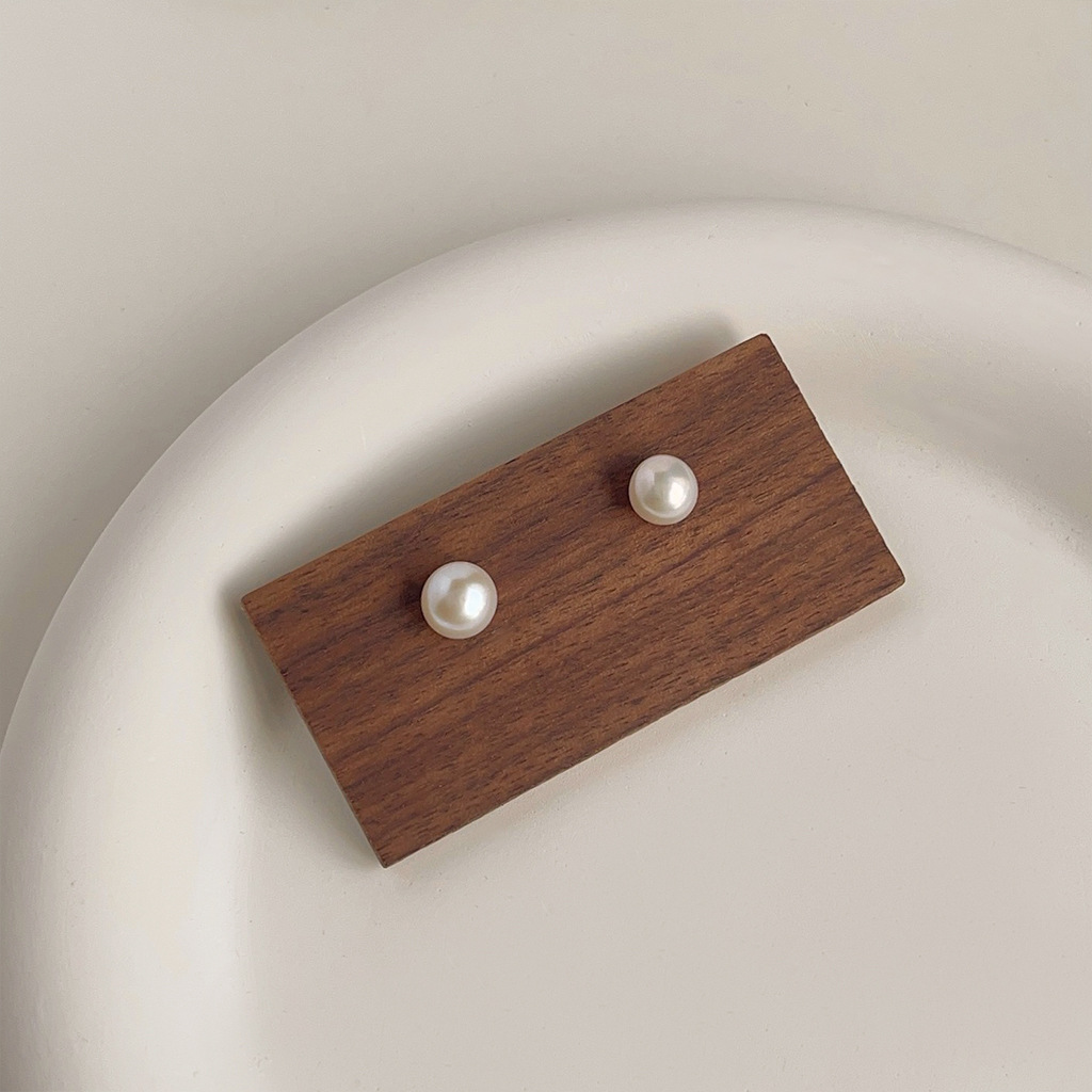 DIY accessories Personality sm - Pearl Stud Earrings 评论和价格